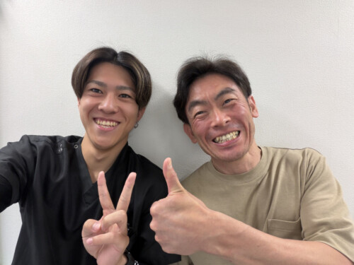 肩の痛みの患者様
